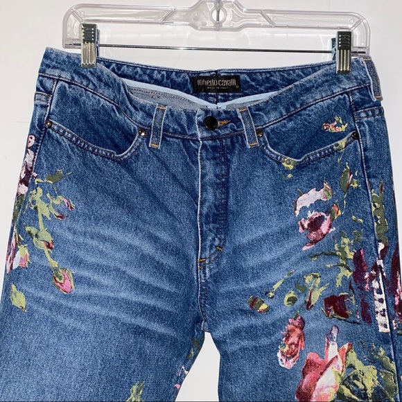 Roberto Cavalli Vintage 90s Hand Painted Jeans - Picture 10 of 16